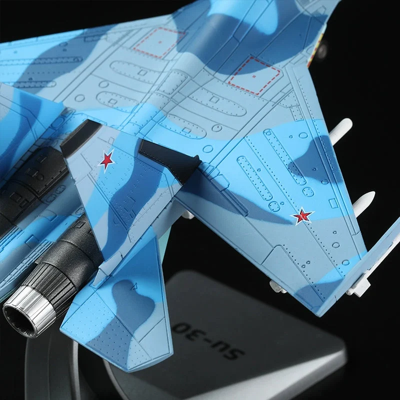 1/100 Scale Su 27 Flanker Fighter Aircraft Alloy Display Model