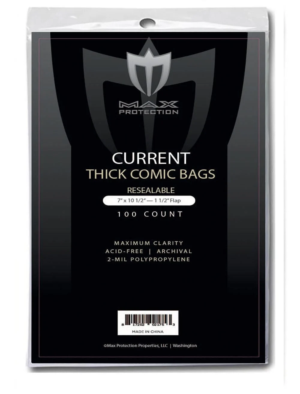 100ct Pack Current / Modern Resealable Thick Comic Bags - 7 x 10 1/2