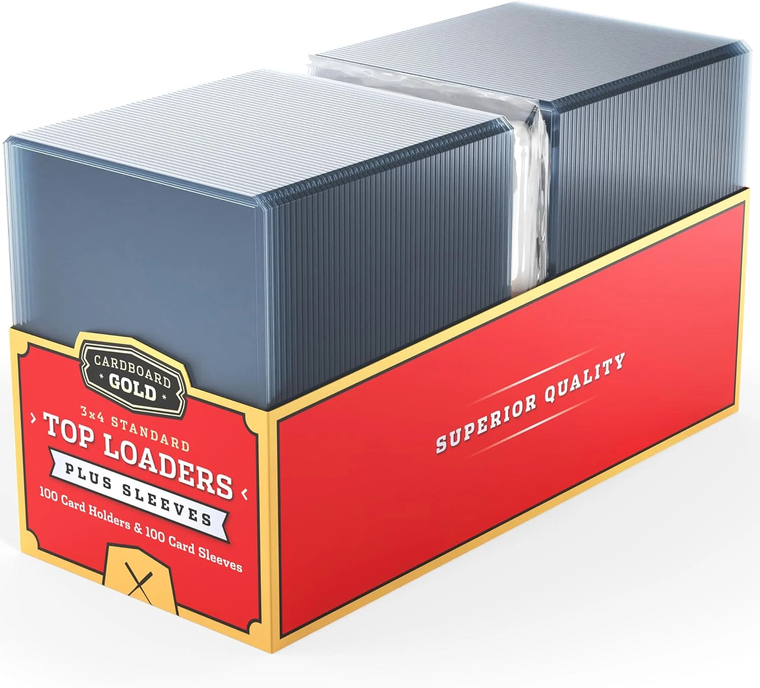 100ct Pack Regular Card Toploaders / Soft Sleeves Combo - 35pt