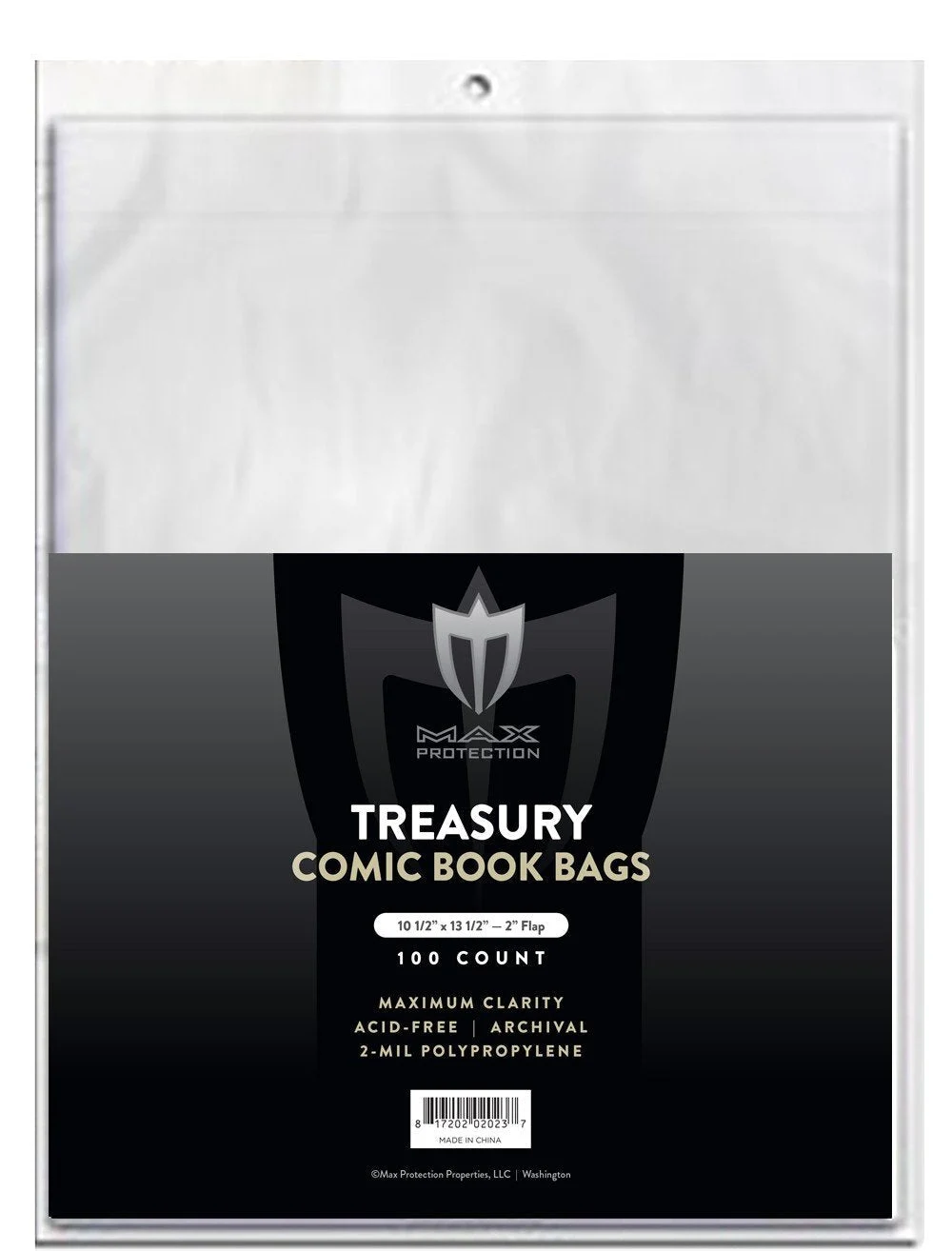 100ct Pack Treasury Comic Bags - 10-1/2x13-1/2