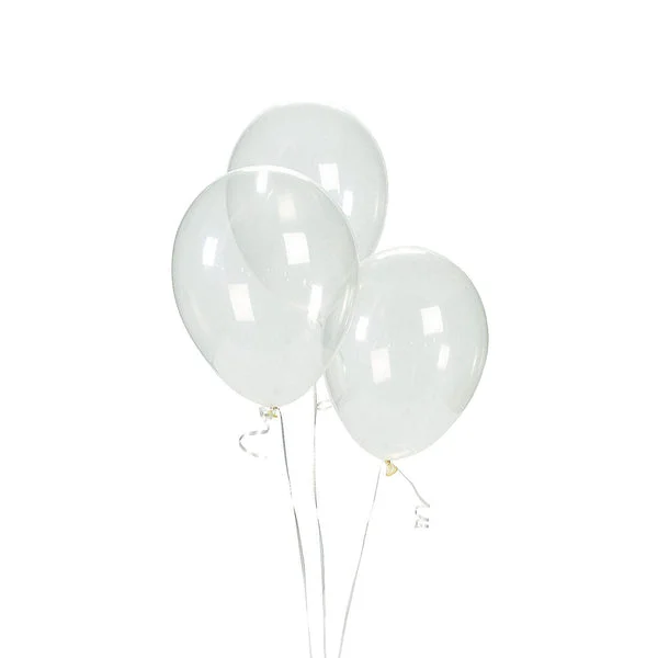 11" DIAMOND CLEAR BALLOONS 2DZ - Party Decor - 24 Pieces