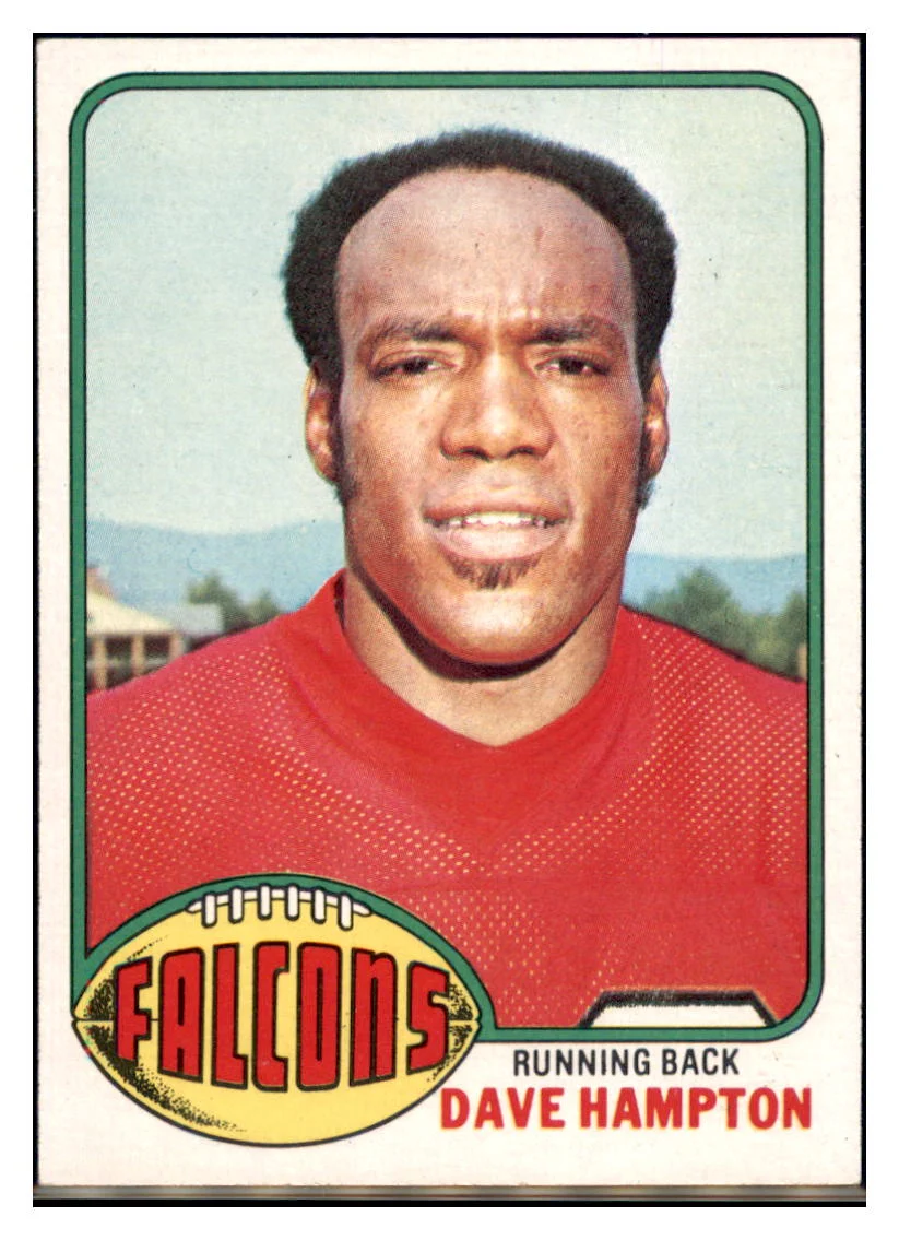 1976 Topps Dave Hampton Atlanta Falcons Football Card - NFL Collectible VFBMC