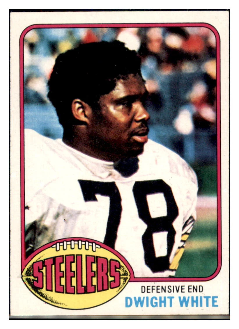 1976 Topps Dwight White Pittsburgh Steelers Football Card - Vintage NFL Collectible VFBMC