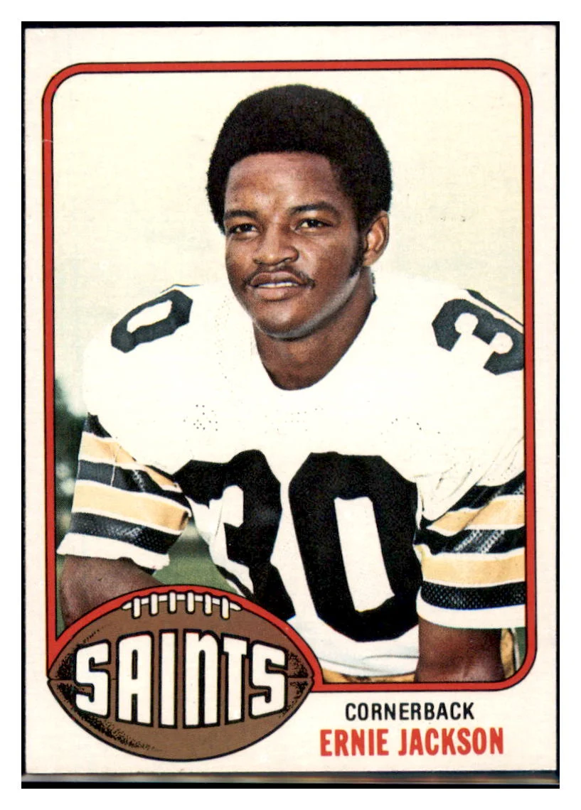 1976 Topps Ernie Jackson New Orleans Saints Football Card - Vintage NFL Collectible VFBMC