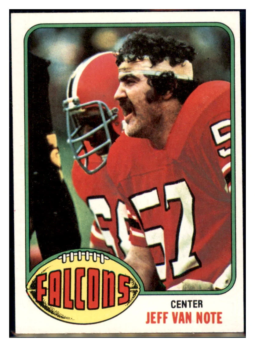 1976 Topps Jeff Van Note Atlanta Falcons Football Card VFBMC