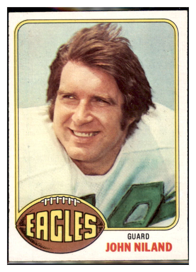 1976 Topps John Niland Philadelphia Eagles Football Card - Vintage NFL Collectible VFBMC