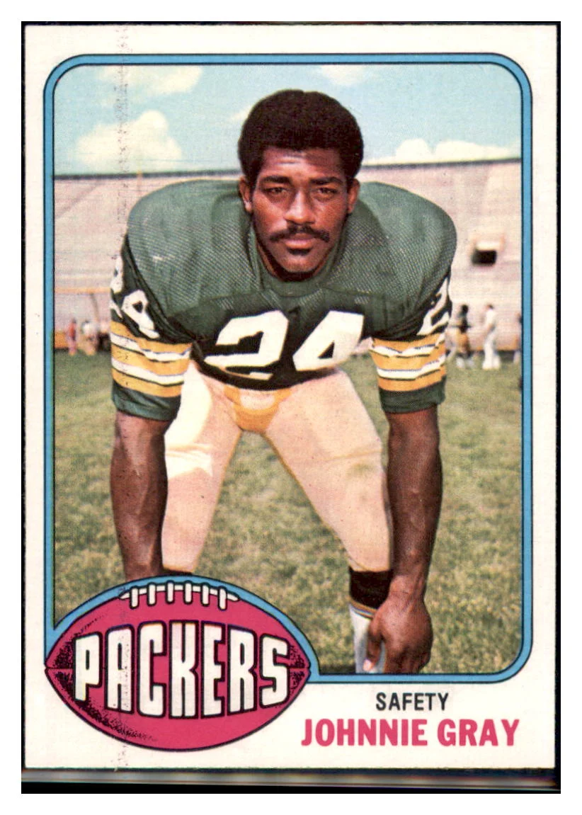 1976 Topps Johnnie Gray Green Bay Packers Rookie Football Card VFBMC