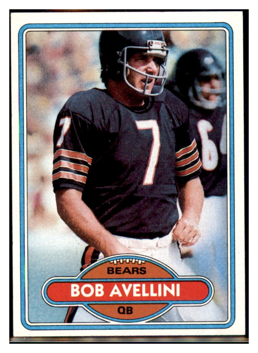 1980 Topps Bob Avellini Chicago Bears NFL Football Card VFBMC