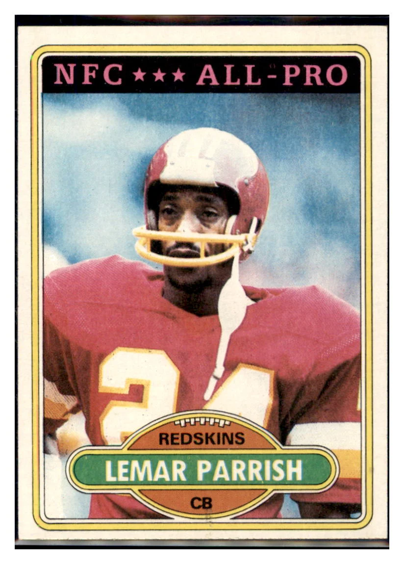 1980 Topps Lemar Parrish Washington Commanders All Pro Football Card - NFL Collectible Card VFBMC