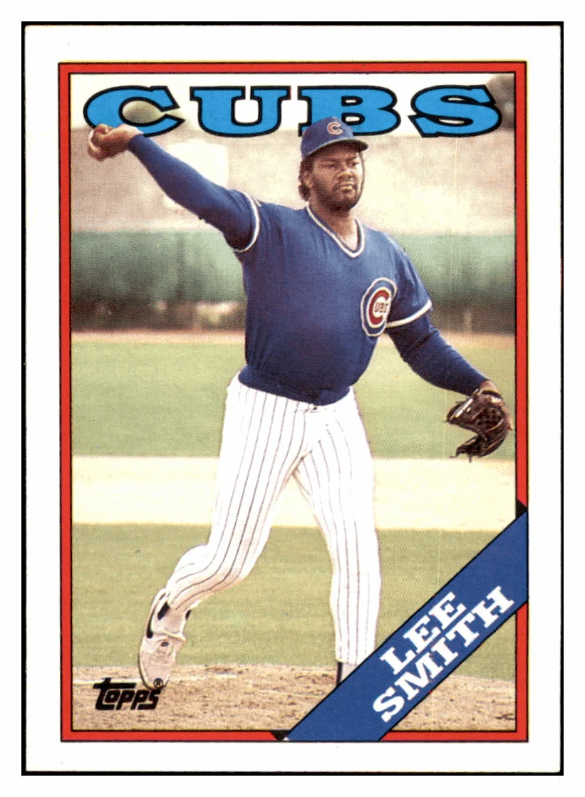 1988 Topps Lee Smith Chicago Cubs Baseball Card BMB1B