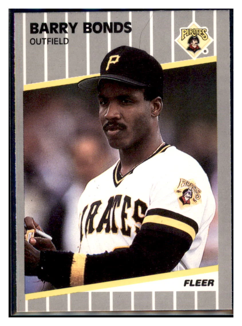 1989 Fleer Barry Bonds Pittsburgh Pirates #202 Baseball Card VSMP1IMB