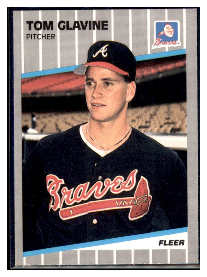 1989 Fleer Tom Glavine Atlanta Braves #591 Baseball Card VSMP1IMB
