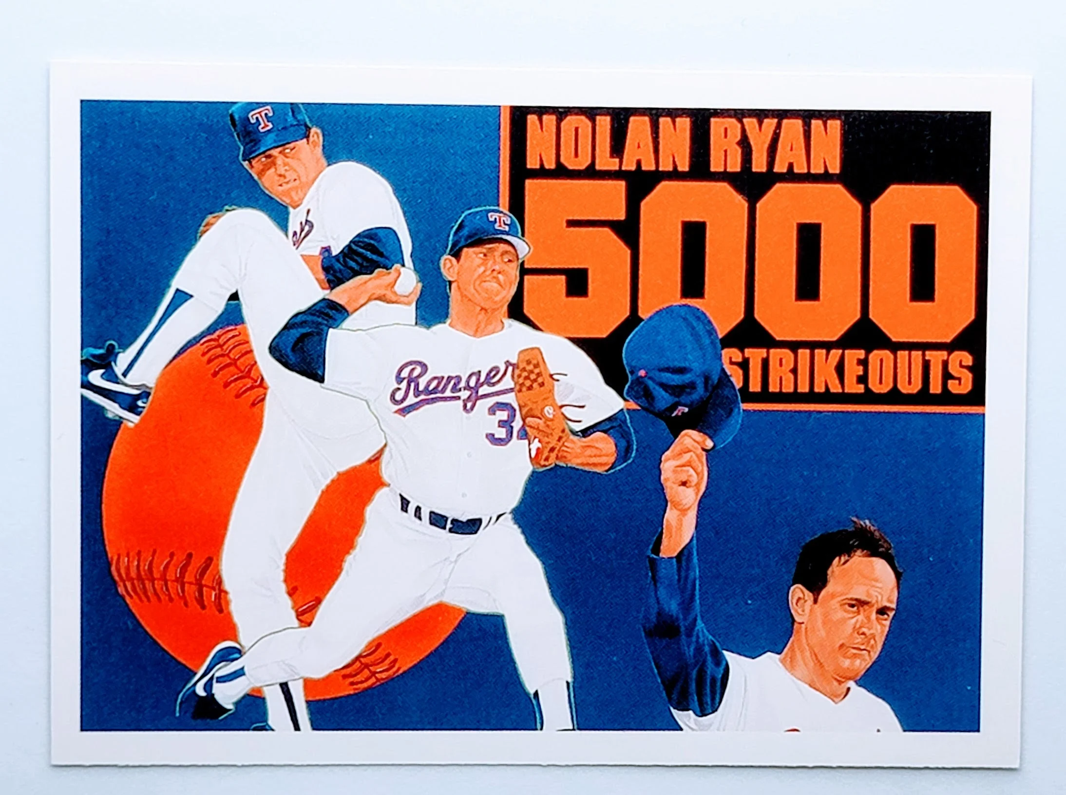 1990 Upper Deck Nolan Ryan 5000 Strikeouts Texas Rangers Baseball Card TH1CB