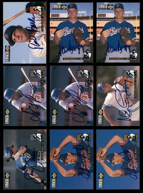 1994 Upper Deck Collector's Choice Baseball Autographed Cards Lot Of 87 SKU #185576