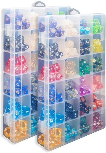 2-Pack Dice Storage Box with 24 Compartments