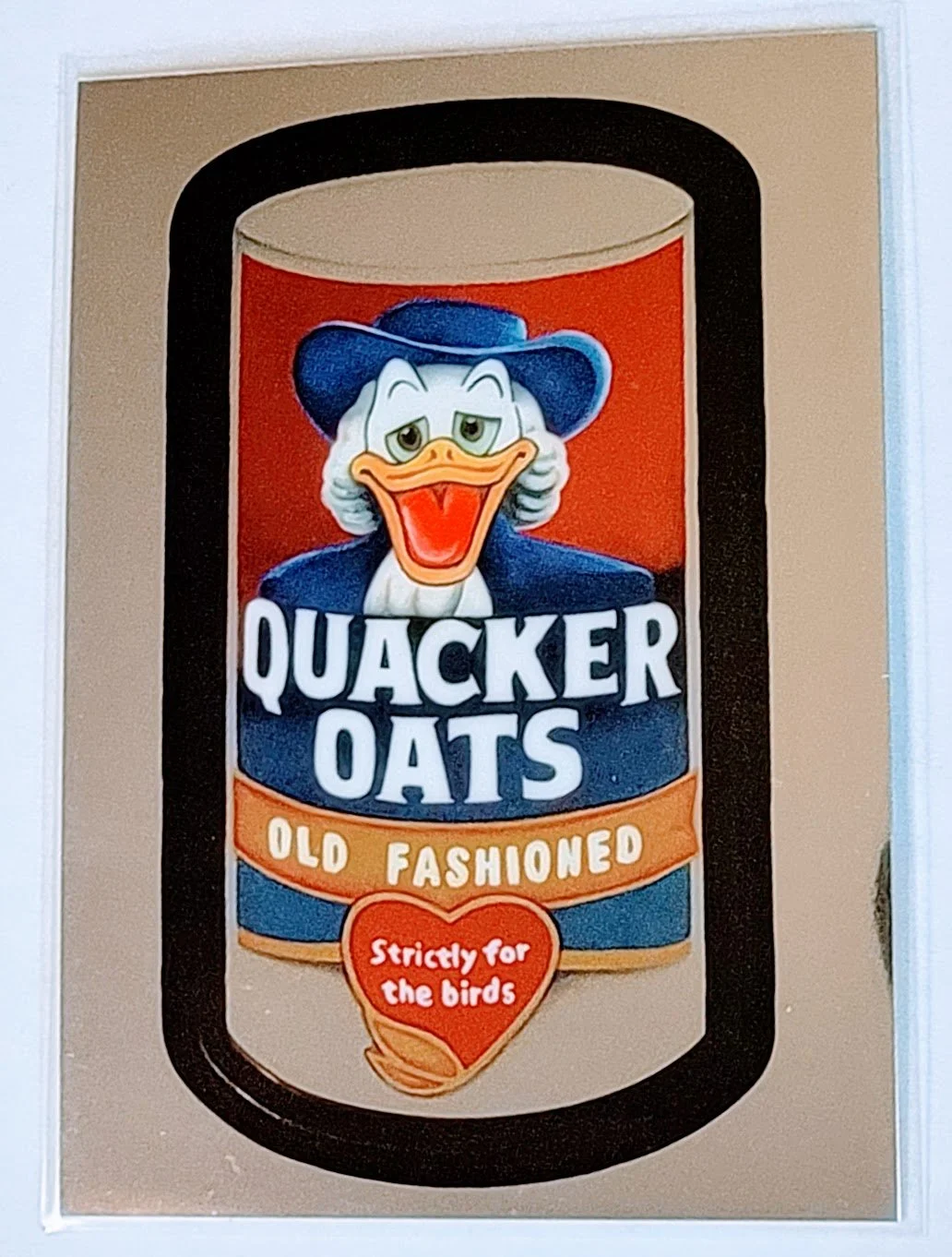 2014 Topps Chrome Wacky Packages Quacker Oats Sticker Trading Card MCSC1