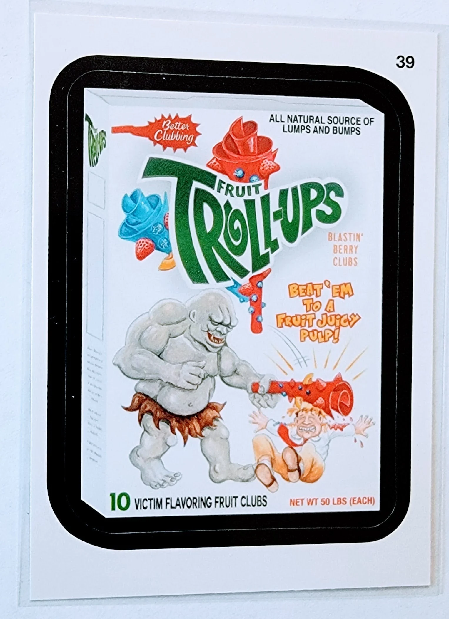 2014 Topps Wacky Packages Series 1 Fruit Troll-Ups #39 Sticker Trading Card MCSC1