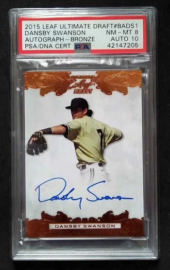 2015 Leaf Ultimate Draft Bronze Dansby Swanson PSA Dual Graded 8/10 Autographed Baseball Card