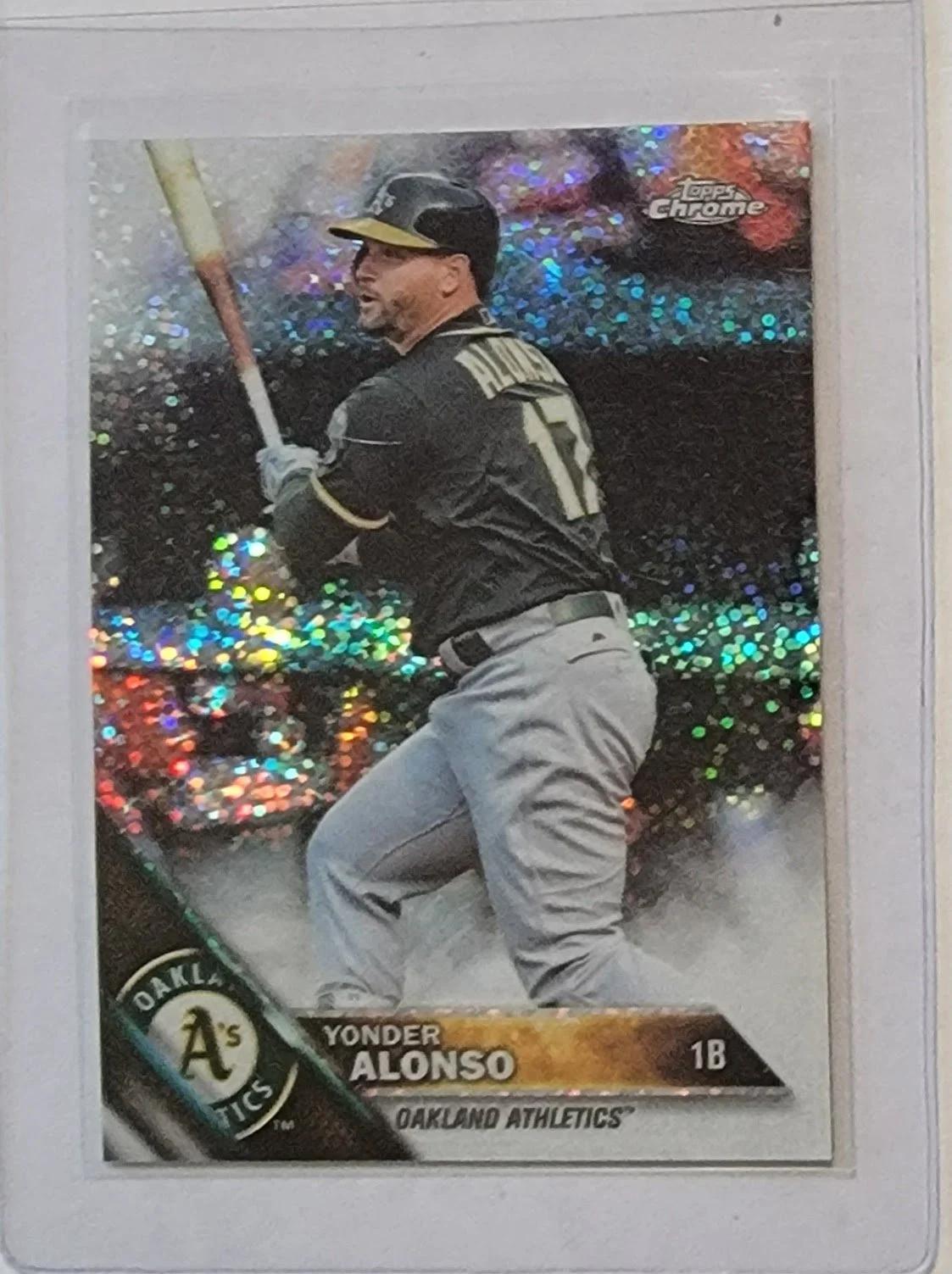 2016 Topps Chrome Update Yonder Alonso Sparkle Refractor Baseball Card TPTV