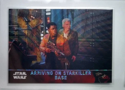 2016 Topps Star Wars Chrome The Force Awakens Arriving on Starkiller Base Refractor Trading Card