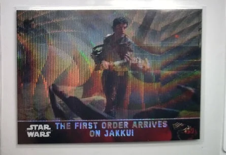 2016 Topps Star Wars Chrome The Force Awakens The First Order Arrives On Jakkui Refractor Trading Card