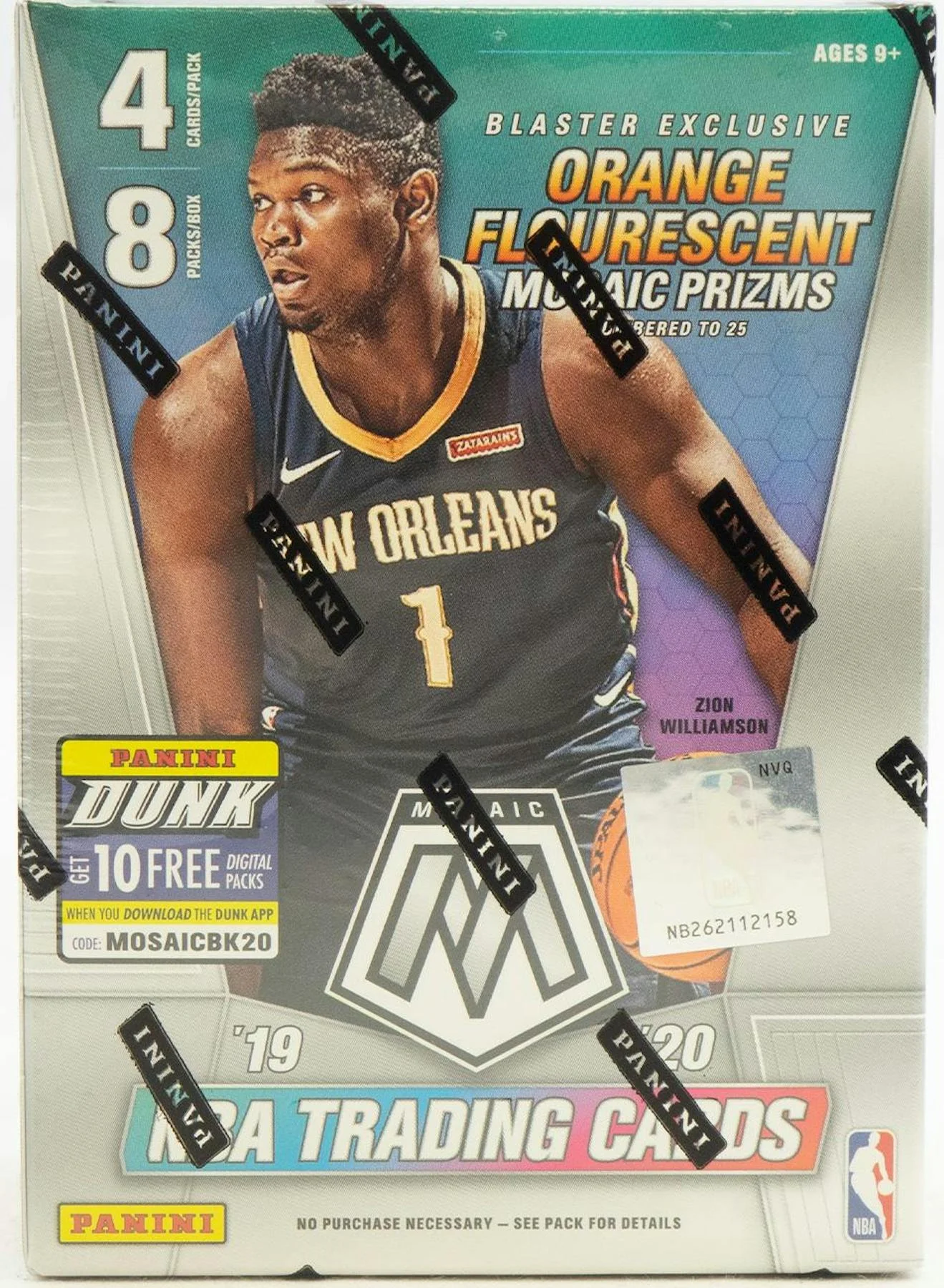 2019-20 Panini Mosaic Basketball 8-Pack Blaster Box