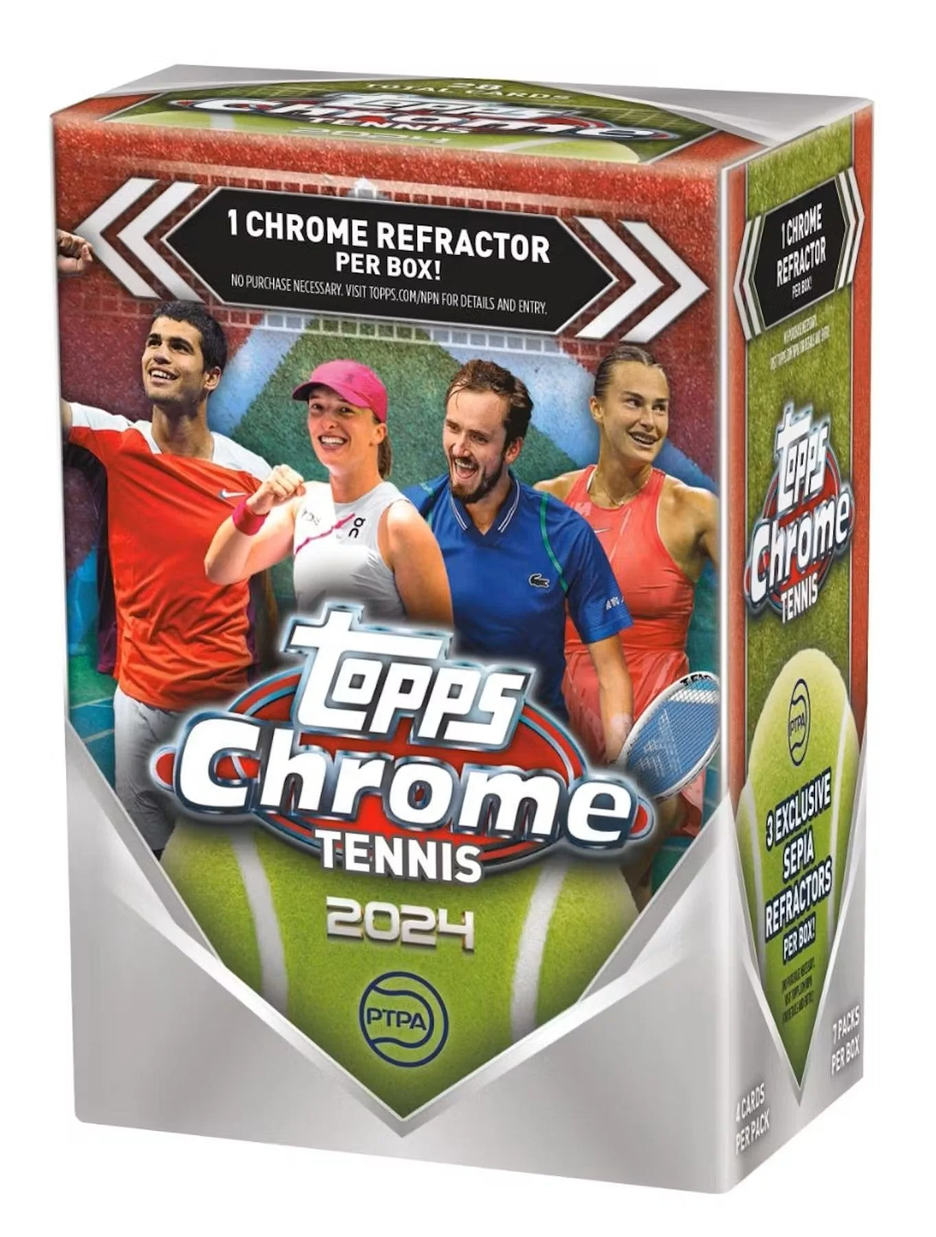 2024 Topps Chrome Tennis 7-Pack Blaster Box