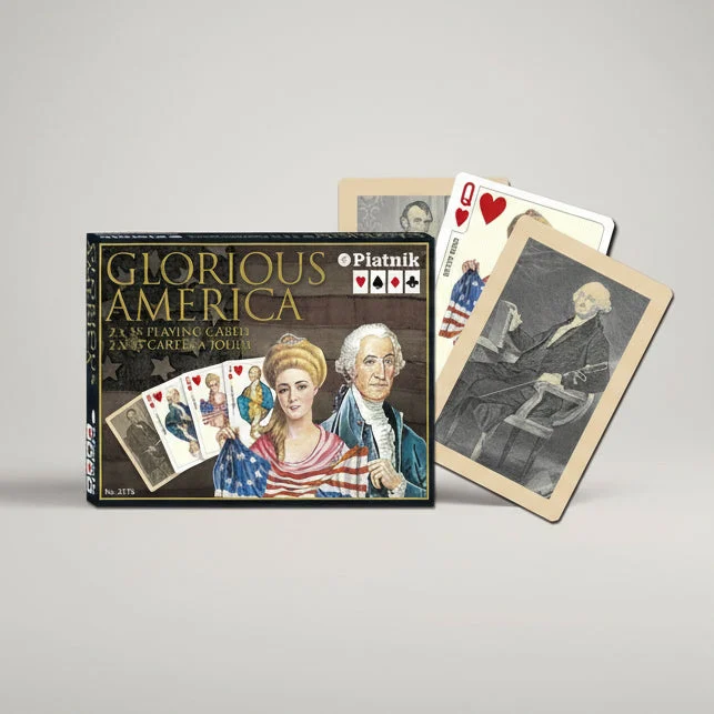Piatnik Glorious America Double Deck Set – American Presidents & Icons