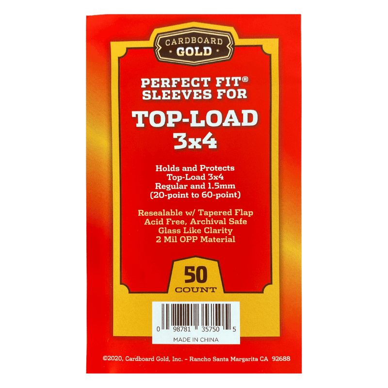 500ct Perfect FitSleeves - 20pt-60pt Size - Cardboard Gold