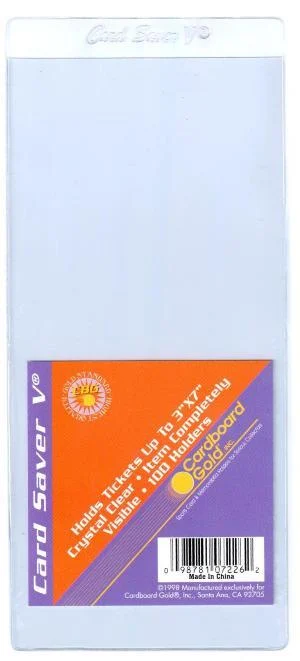 50ct Pack Card Saver 5 Semi-Rigid Holder - Cardboard Gold