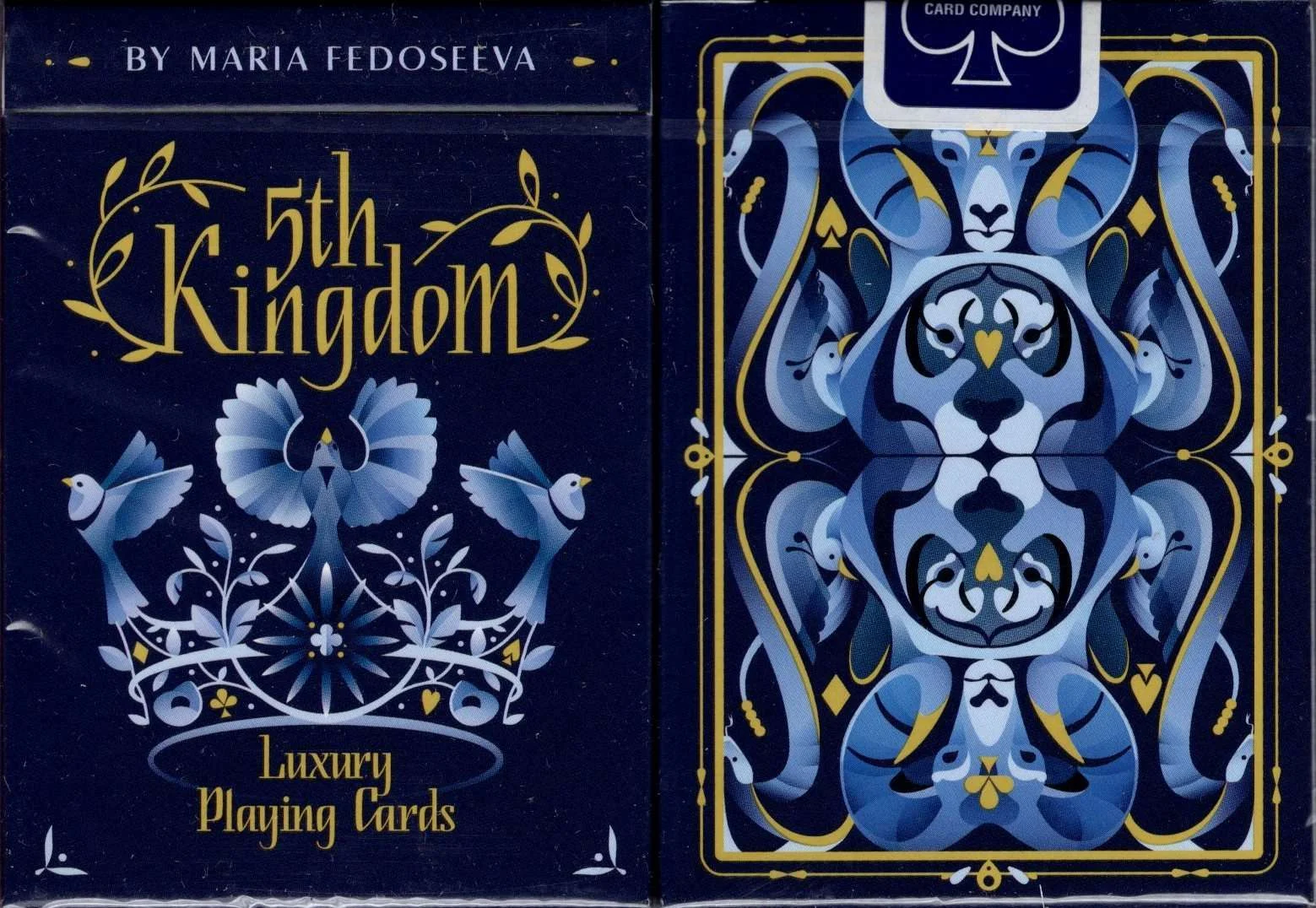 5th Kingdom Blue Gilded Playing Cards USPCC