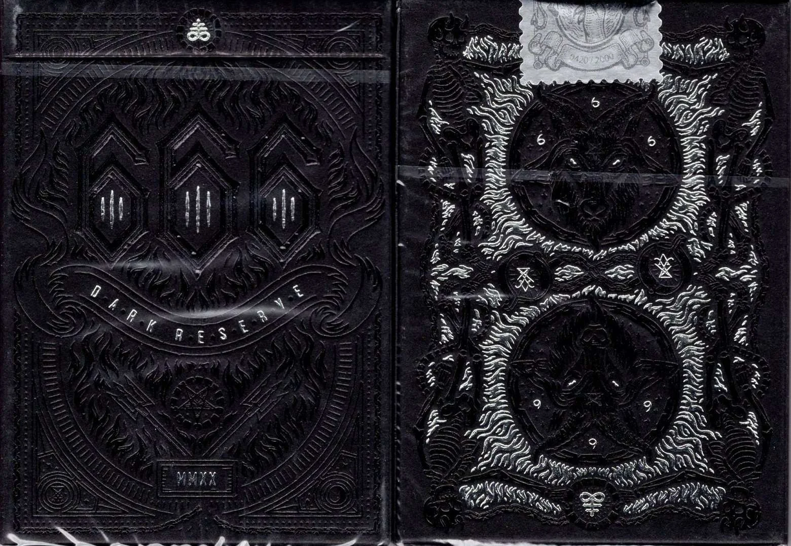 666 Silver Dark Reserve Playing Cards Cartamundi
