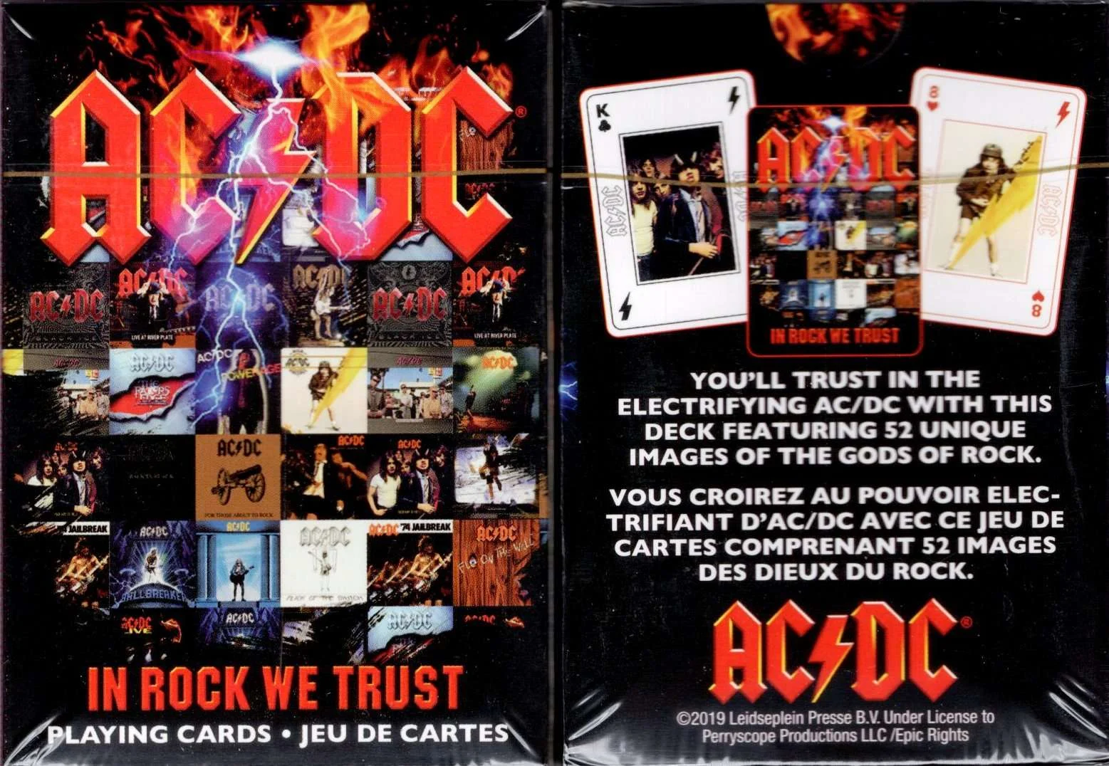 AC/DC In Rock We Trust Playing Cards Aquarius