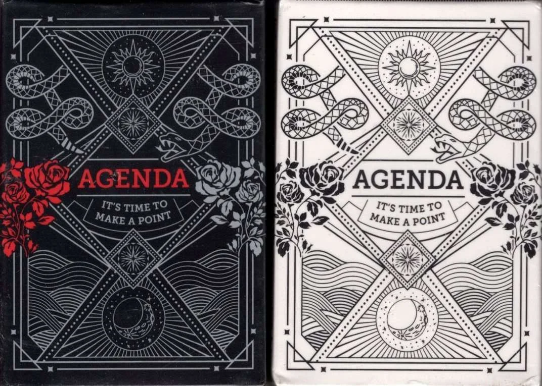 Agenda 2 Deck Set Mini Black & White Playing Cards