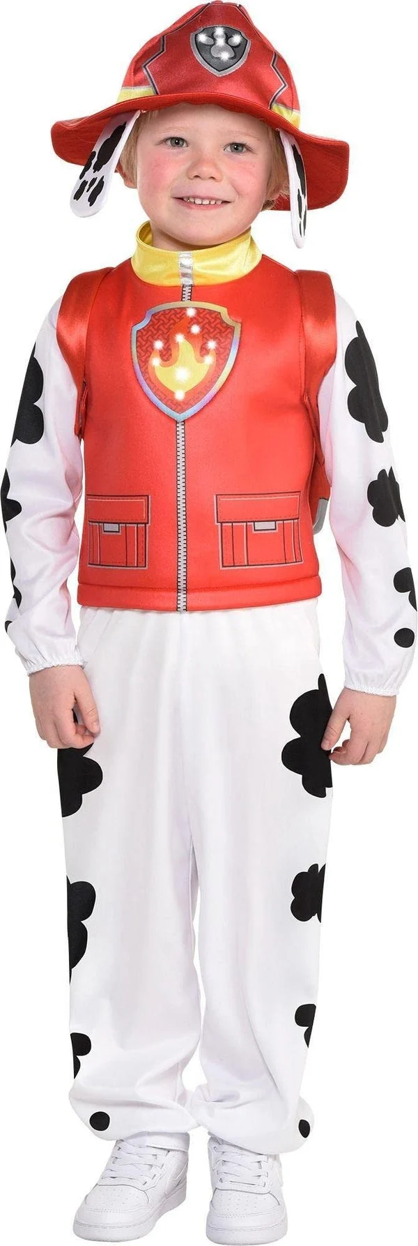 Amscan Marshall Light-Up Halloween Costume for Toddler Boys, Paw Patrol, Includes Jumpsuit, Hat and Backpack