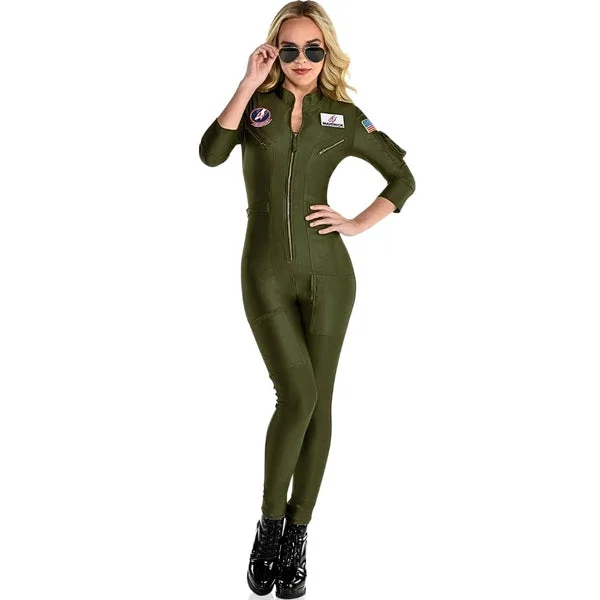 Amscan Women's Top Gun 2 Flight Suit Costume