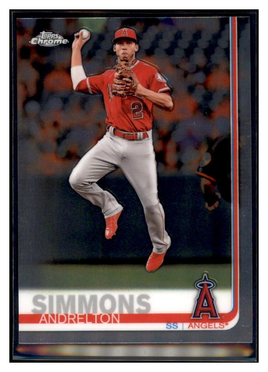 Andrelton Simmons 2019 Topps Chrome Los Angeles Angels Baseball Card CBT1C