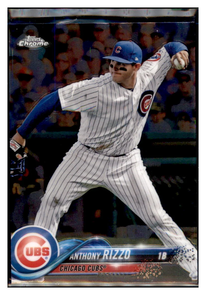 Anthony Rizzo 2018 Topps Chrome Chicago Cubs #49 Baseball Card VSMP1IMB