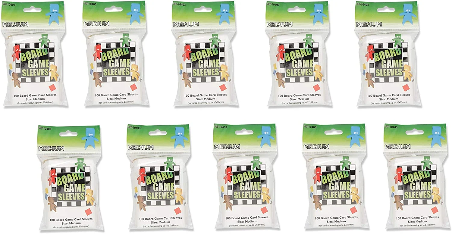 Arcane Tinmen 100ct Board Game Sleeves Display Case (10 Packs) - Medium