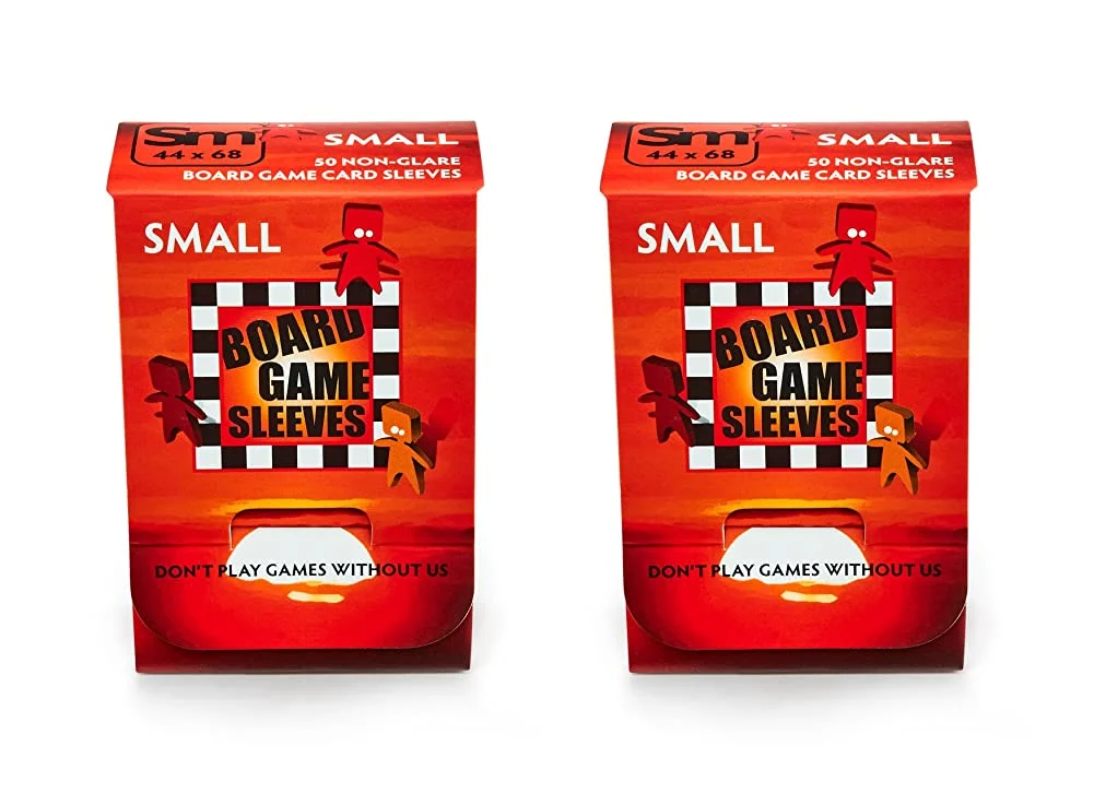 Arcane Tinmen Small Non-Glare Board Game Card Sleeves 44mm x 68mm Bundle of 2 100 Sleeves Total