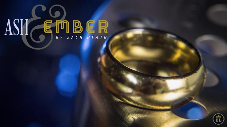Ash and Ember Gold Curved Size 8 (2 Rings) by Zach Heath- Trick