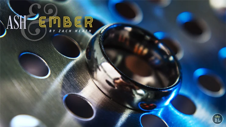 Ash and Ember Silver Curved Size 13 (2 Rings) by Zach Heath - Trick