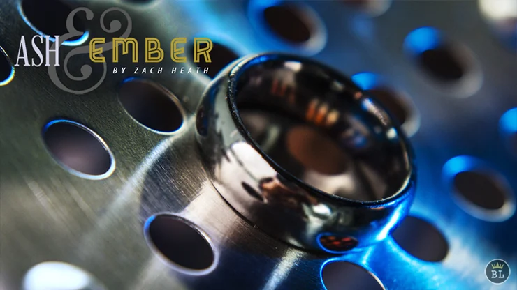 Ash and Ember Silver Curved Size 8 (2 Rings) by Zach Heath- Trick