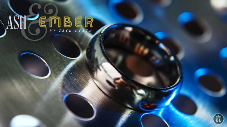 Ash and Ember Silver Curved Size 9 (2 Rings) by Zach Heath- Trick