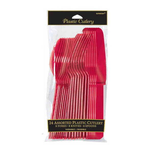 ASST PL CUTLERY - FESTIVE GRN (12/96)