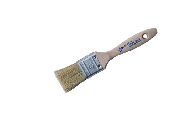Ateco Flat Pastry Brush with Stainless Steel Ferrule & Black Bristles
