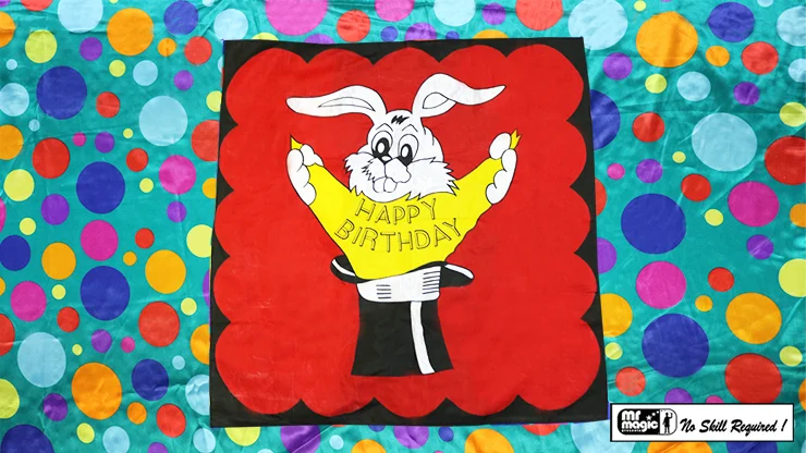 Bag to Happy Birthday Silk (36 inchx 36 inch) by Mr. Magic - Trick
