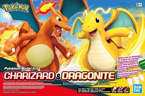 Bandai Plamo Model Kit - Pokemon Charizard & Dragonite No. 43