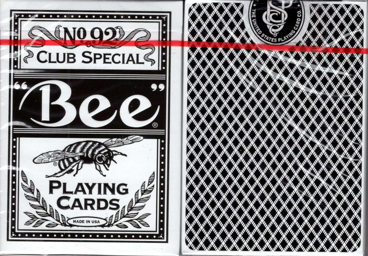 Bee Signature Black Playing Cards