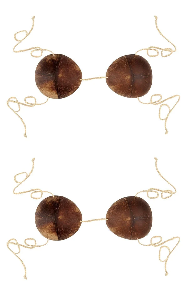 Beistle Novelty Coconut Bikini Top